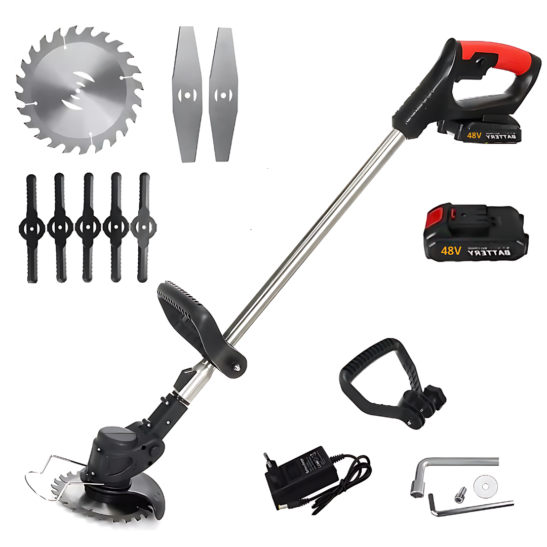 CORTA CESPED ELECTRICO PLEGABLE 2 BATERIA 48V