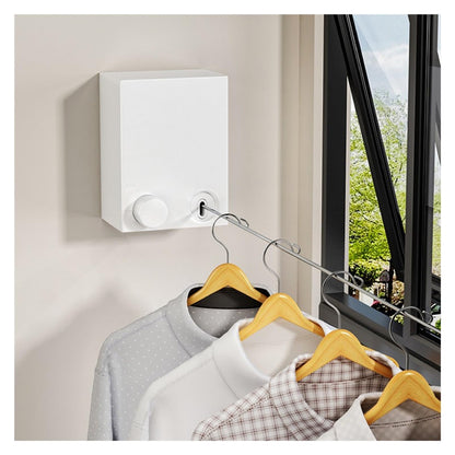 Soga para Colgar la Ropa con Soporte de Pared Regulable.